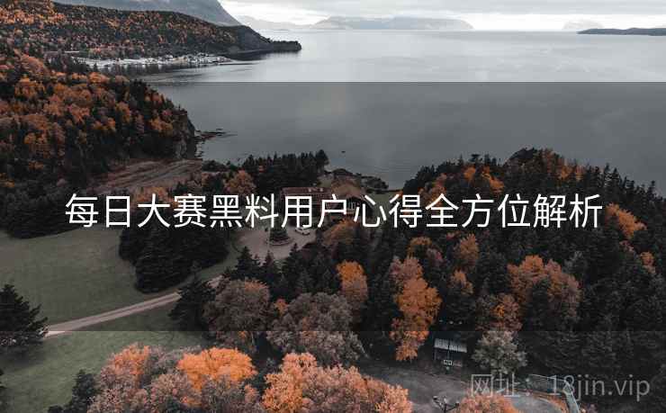 每日大赛黑料用户心得全方位解析
